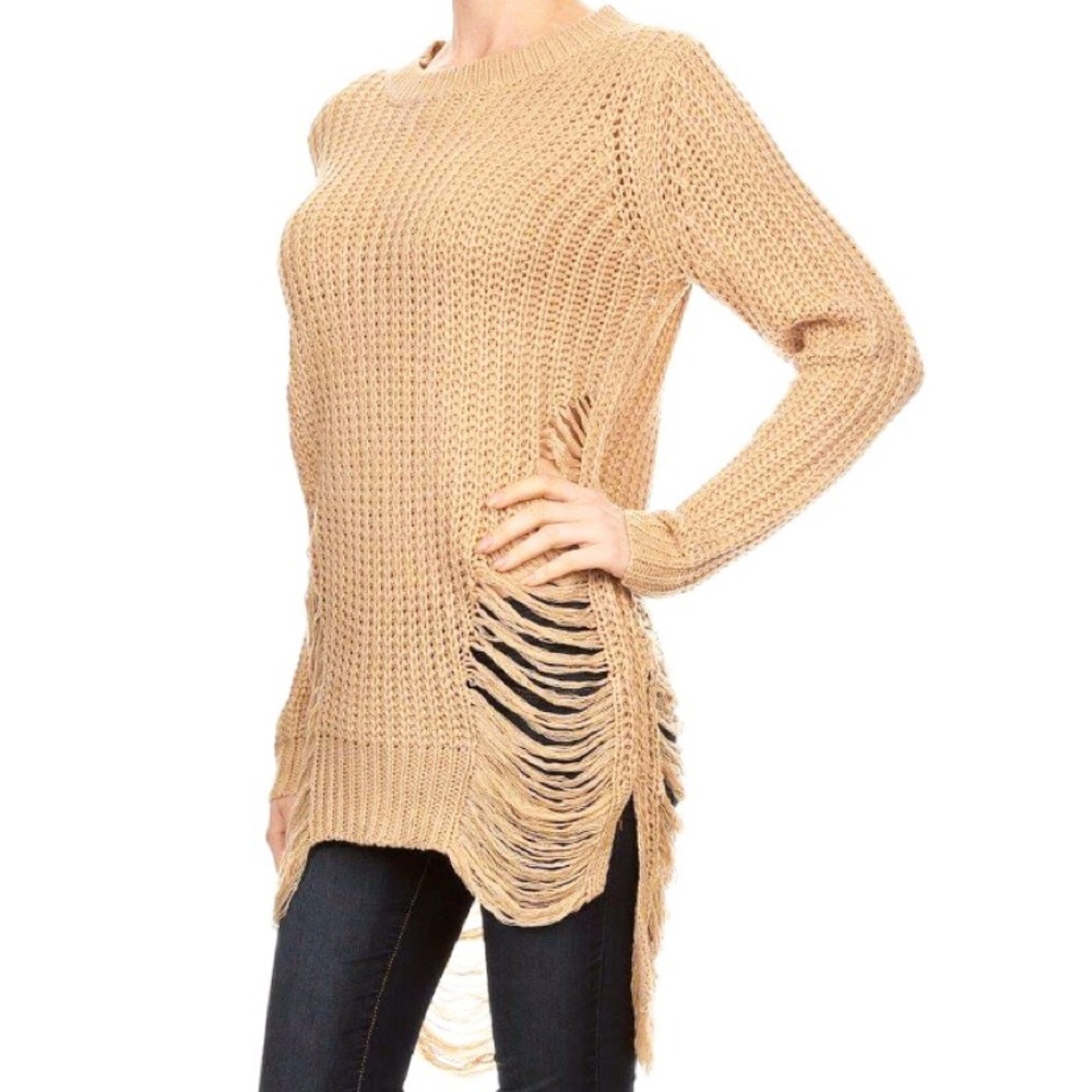 Oversized Distressed Sweater